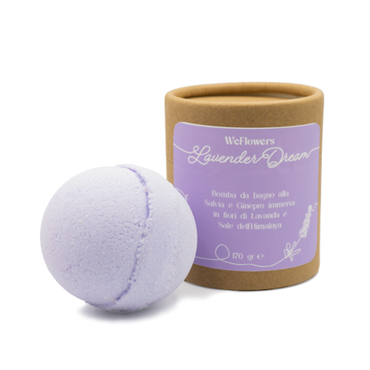 Bomba da bagno con lavanda e sale dell'himalaya